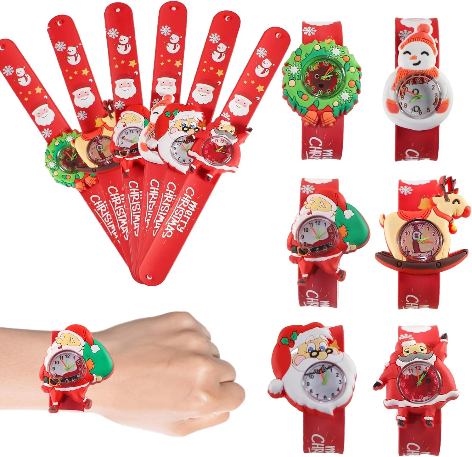 Kids Watches for Girls, Slap Wrist Watch Kids Analog Watches for Stocking Stuffers, Waterproof Silicone Children Wrist Watches Birthday Christmas Gift for Over 3 Years
