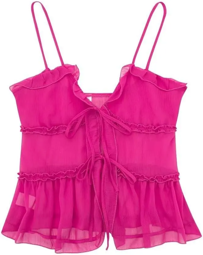 LAPRBY Womens Camisole Tops Tees Tank Elegant Ladies Cami Tops Y2k Halter Neck Sexy Crop Top Vest