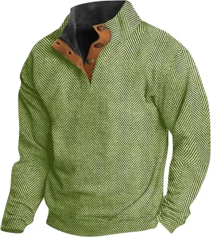 LCMTWX Long Sleeve Sweatshirts Collar Button Sweatshirt 1/4 Top Button Long Sleeve Jacket Outdoor Fashion Sweater Henry