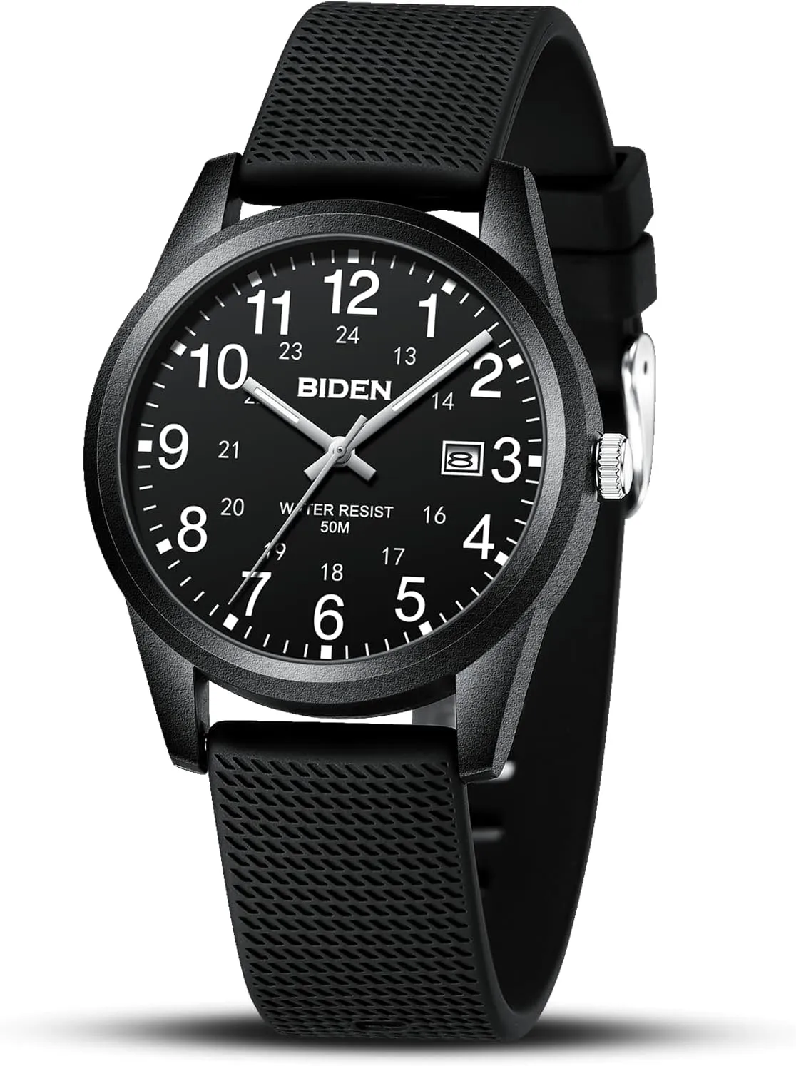 LN LENQIN Mens Watches Analog Quartz Sports Unisex 30M Waterproof Nurse Watch for Men Women Medical Professionals Military Time with Second Hand Glowing Easy to Read Dial