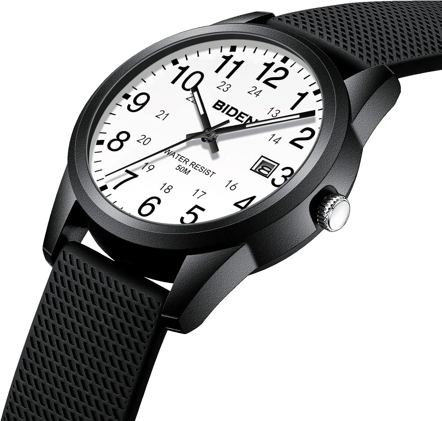 LN LENQIN Mens Watches Analog Quartz Sports Unisex 30M Waterproof Nurse Watch for Men Women Medical Professionals Military Time with Second Hand Glowing Easy to Read Dial