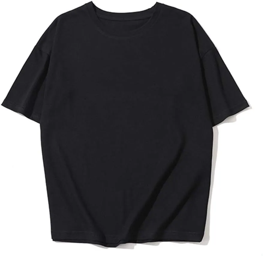 LOVFEE Women's Basic Cotton Crewneck O-Neck Short Sleeve Loose Casual T-Shirts