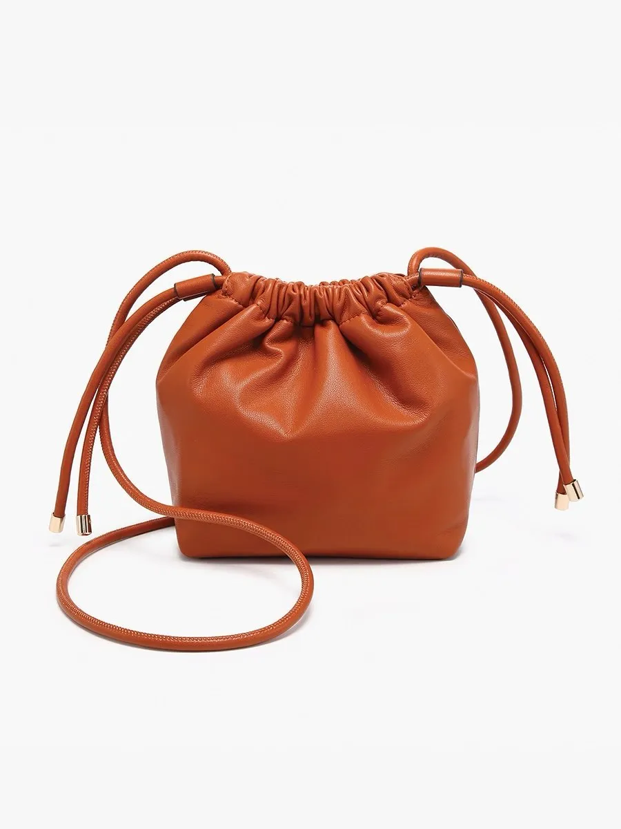 Mackenzie Cinched Bucket Bag- Rust