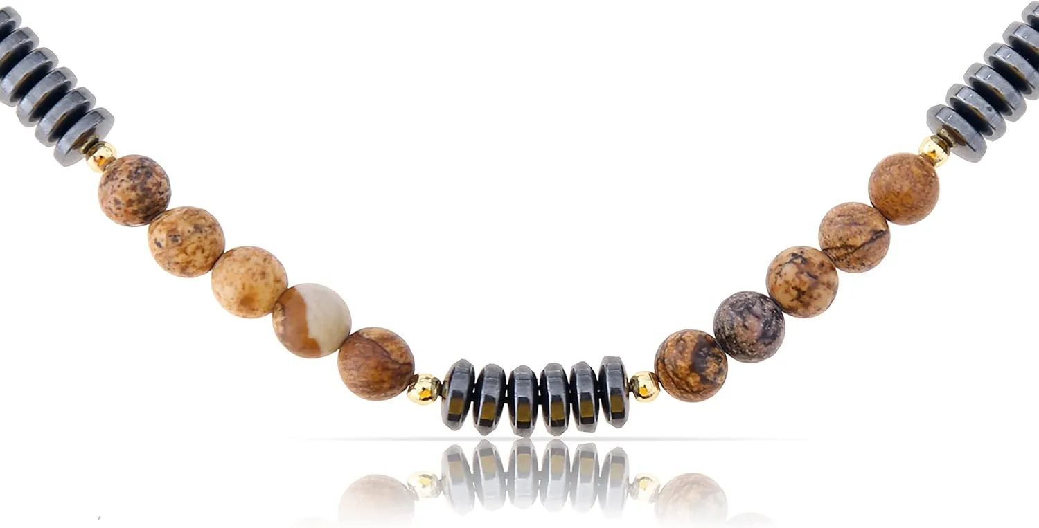 Made by Nami Surfer Necklace for Men with Natural Coconut Beads Waterproof Surfer Beaded Necklace for Men Handmade Beach Festival and Summer Accessories Gift for Him