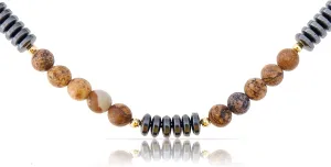 Made by Nami Surfer Necklace for Men with Natural Coconut Beads Waterproof Surfer Beaded Necklace for Men Handmade Beach Festival and Summer Accessories Gift for Him