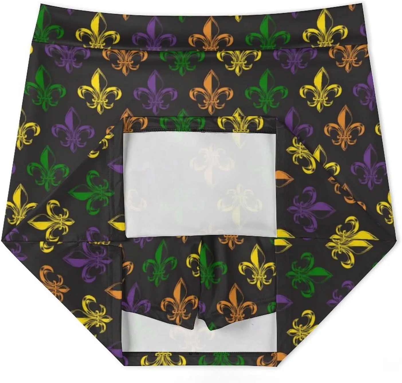 Mardi Gras Shorts Skirt Womans Light Proof Trouser Skirts Mini Skirt High Waist Single Pocket A Line Sports Skorts