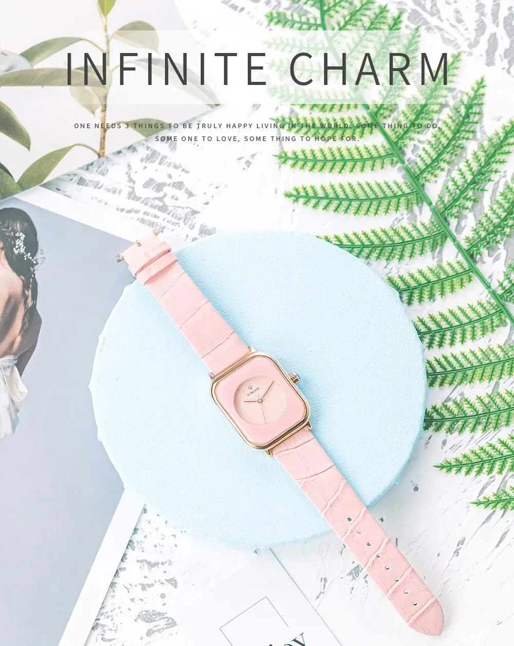 MASTOPWomen Quartz Watches Leather Waterproof Analog Classic Business Rectangle Fashion Minimalist Wrist Watch