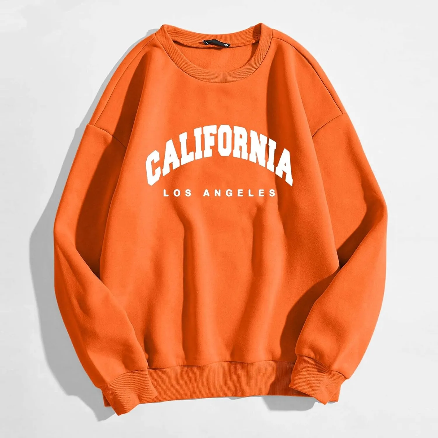 MCILLO California Sweatshirts For Teen Girls Round Neck Letter Graphic Oversize Pullover Comfy Casual Fall Winter Clothes