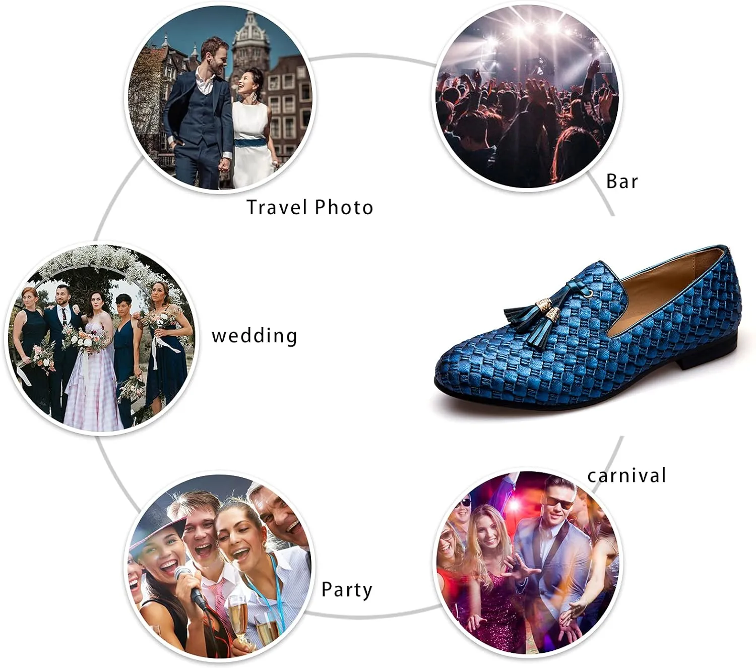 Meijiana Mens Loafers Wedding Dress Shoes Slip-On Loafers for Men Tuxedo Suit Shoes