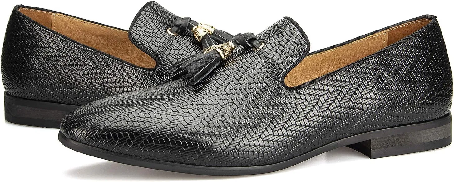 Meijiana Mens Loafers Wedding Dress Shoes Slip-On Loafers for Men Tuxedo Suit Shoes