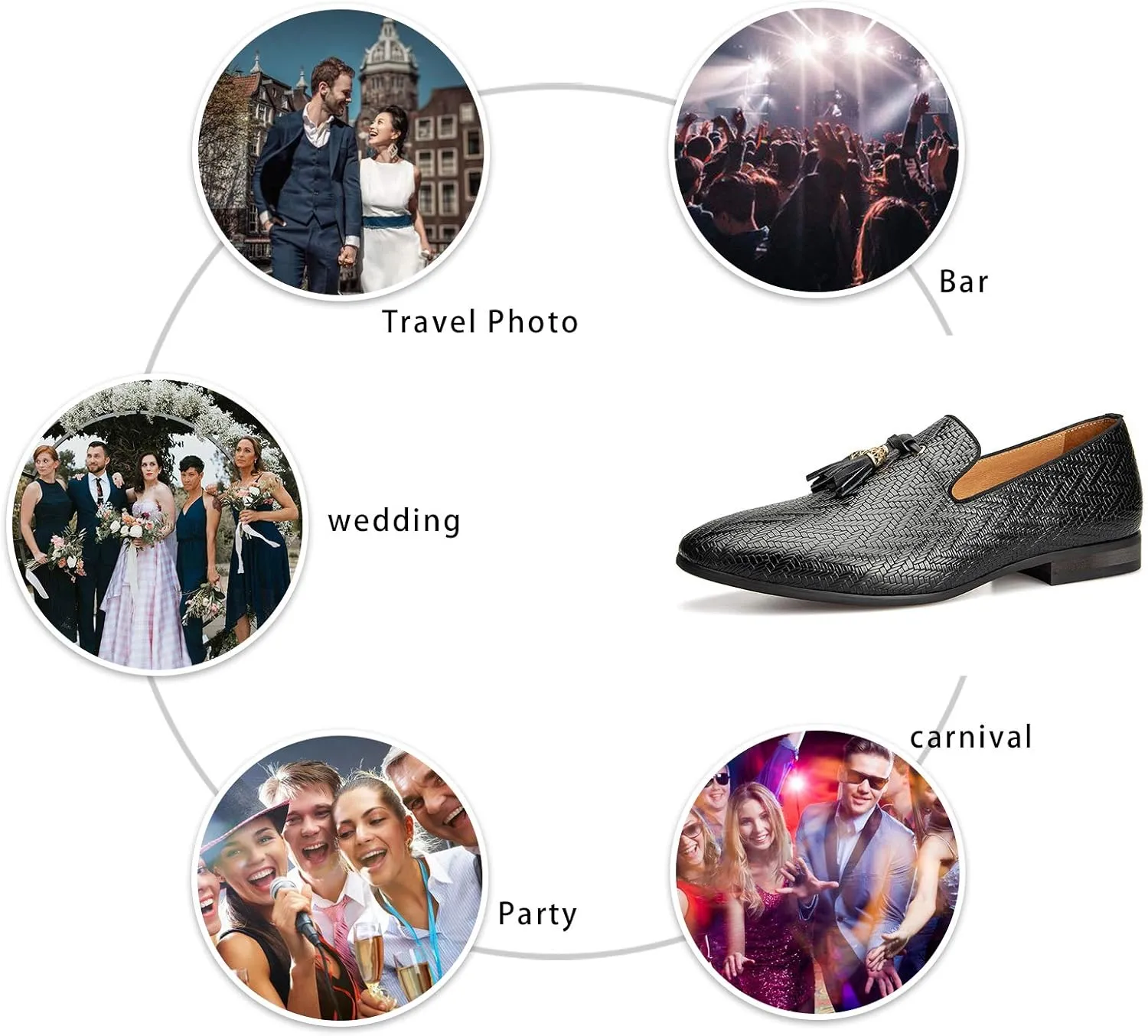 Meijiana Mens Loafers Wedding Dress Shoes Slip-On Loafers for Men Tuxedo Suit Shoes