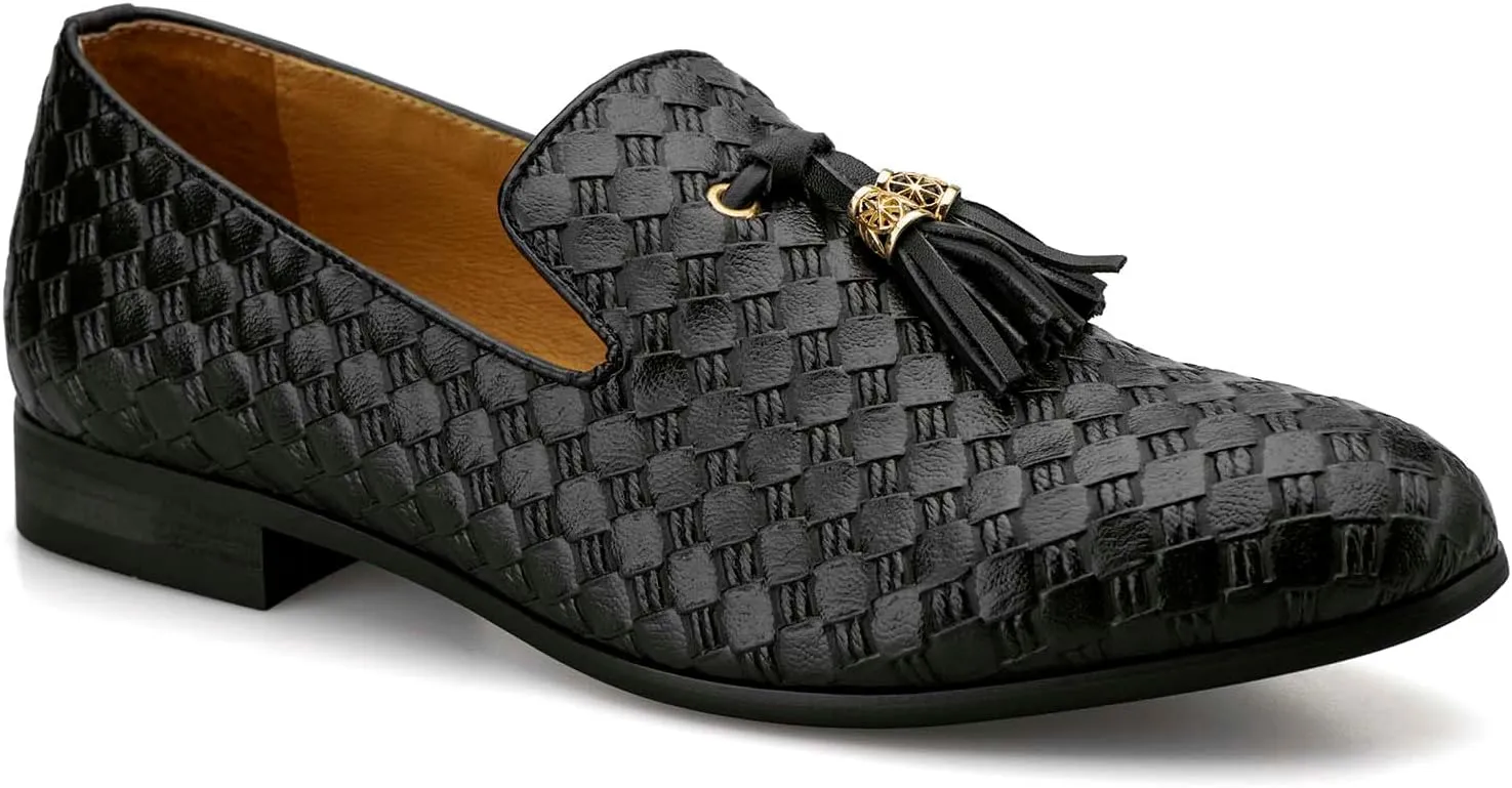 Meijiana Mens Loafers Wedding Dress Shoes Slip-On Loafers for Men Tuxedo Suit Shoes