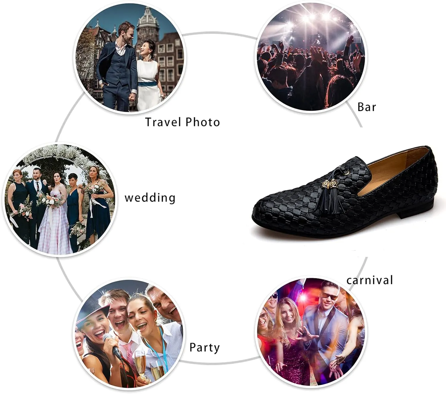 Meijiana Mens Loafers Wedding Dress Shoes Slip-On Loafers for Men Tuxedo Suit Shoes