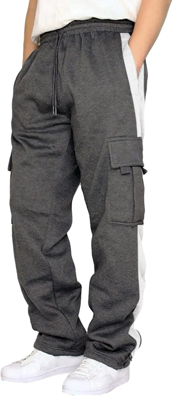 Mens Cargo Pants Relaxed Fit Tactical Pants Outdoor Hiking Athletic Sweatpants with Multi Pockets