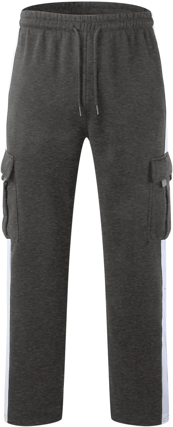 Mens Cargo Pants Relaxed Fit Tactical Pants Outdoor Hiking Athletic Sweatpants with Multi Pockets