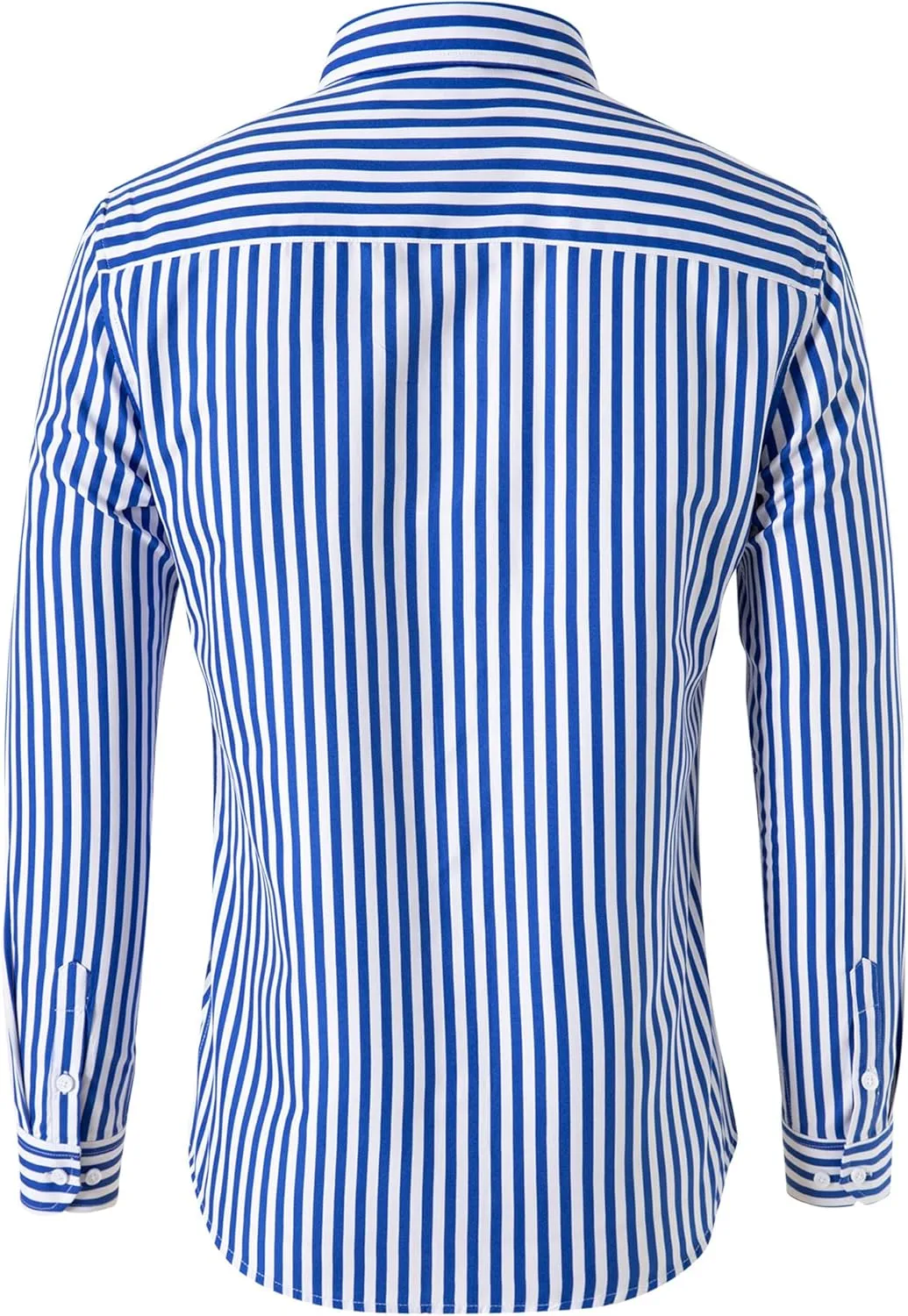 Mens Casual Business Vertical Striped Long Sleeve Button Down Dress Shirts for Casual Vertical Striped Shirt