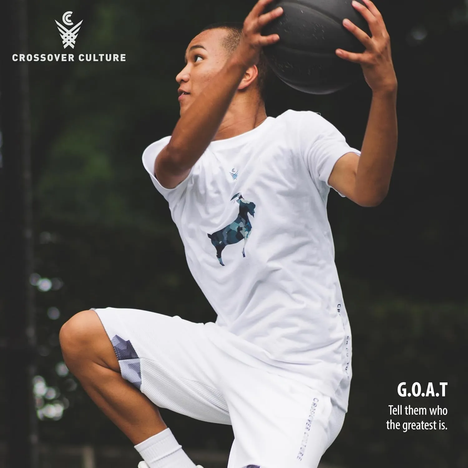 Mens G.O.A.T T-Shirt - Cotton/Poly Black T Shirts for Men with Multicolor Graphics