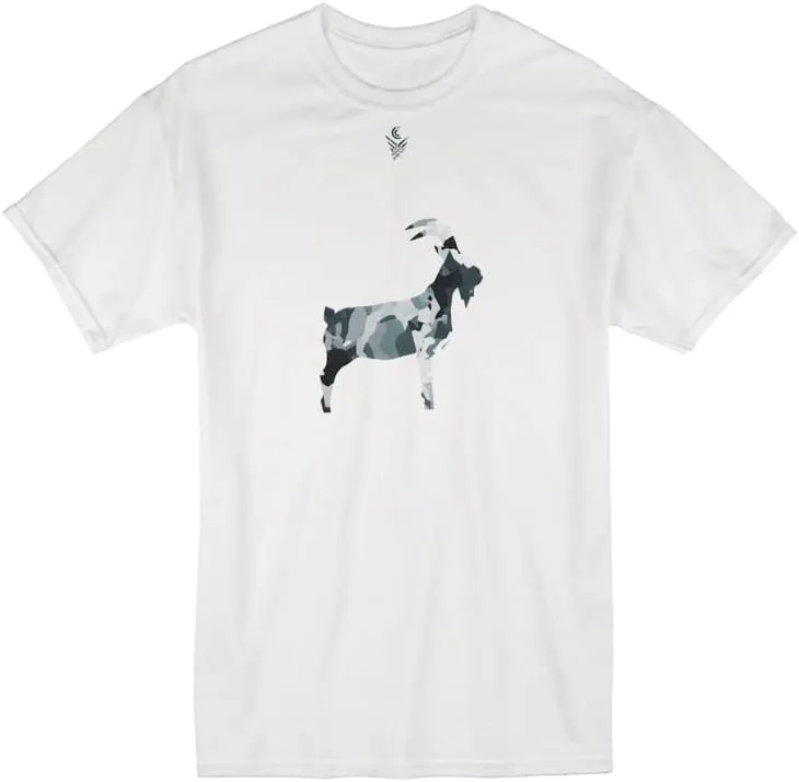 Mens G.O.A.T T-Shirt - Cotton/Poly Black T Shirts for Men with Multicolor Graphics
