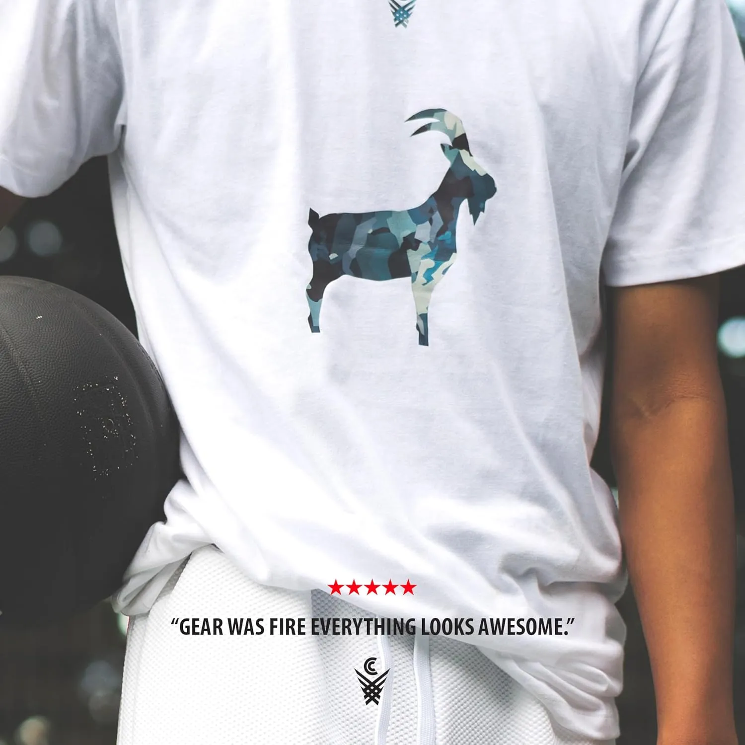 Mens G.O.A.T T-Shirt - Cotton/Poly Black T Shirts for Men with Multicolor Graphics