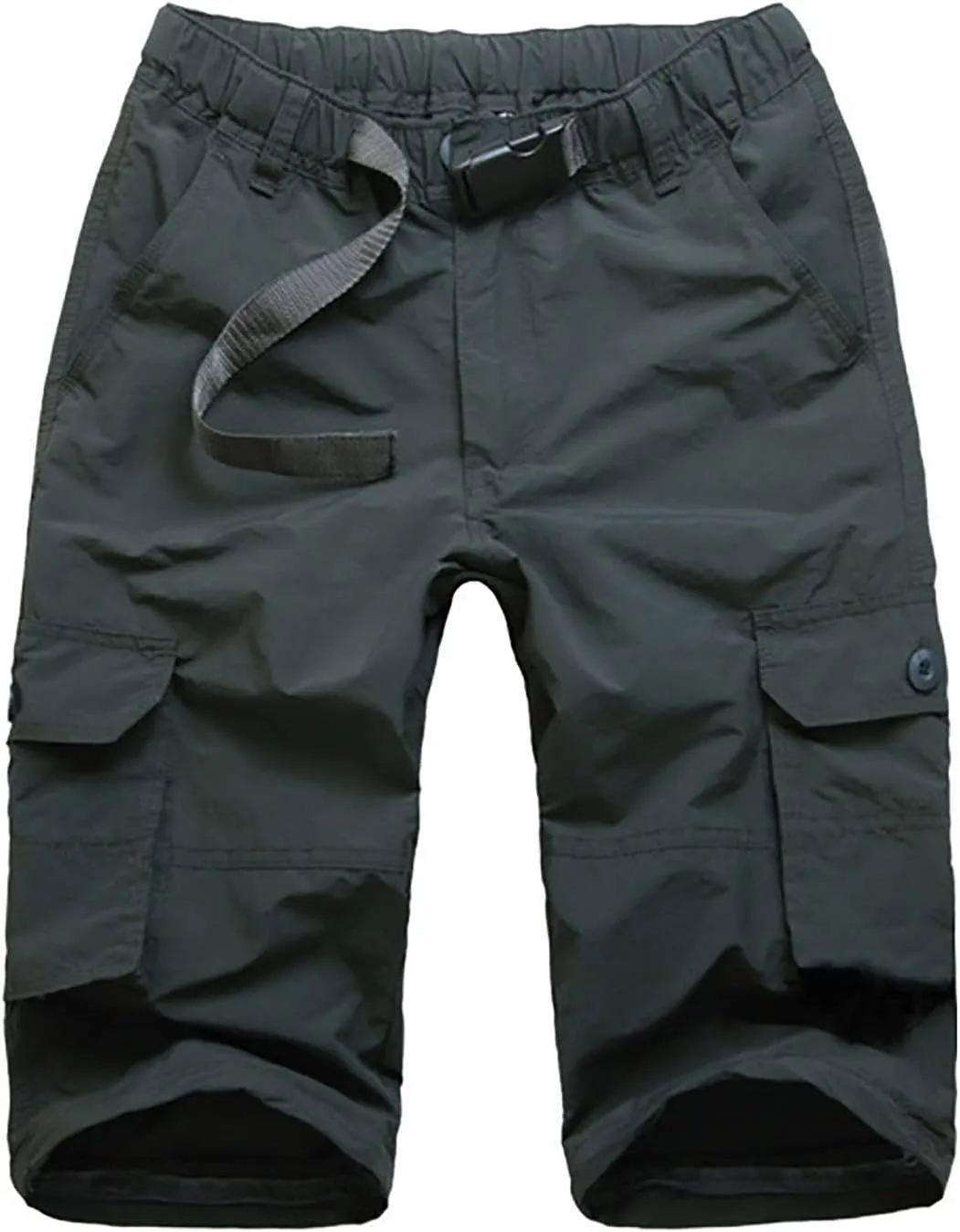 Mens Hiking Cargo Pants Convertible Zip Off Shorts Fishing Safari Pants Outdoor Travel Trousers with Multi Pockets