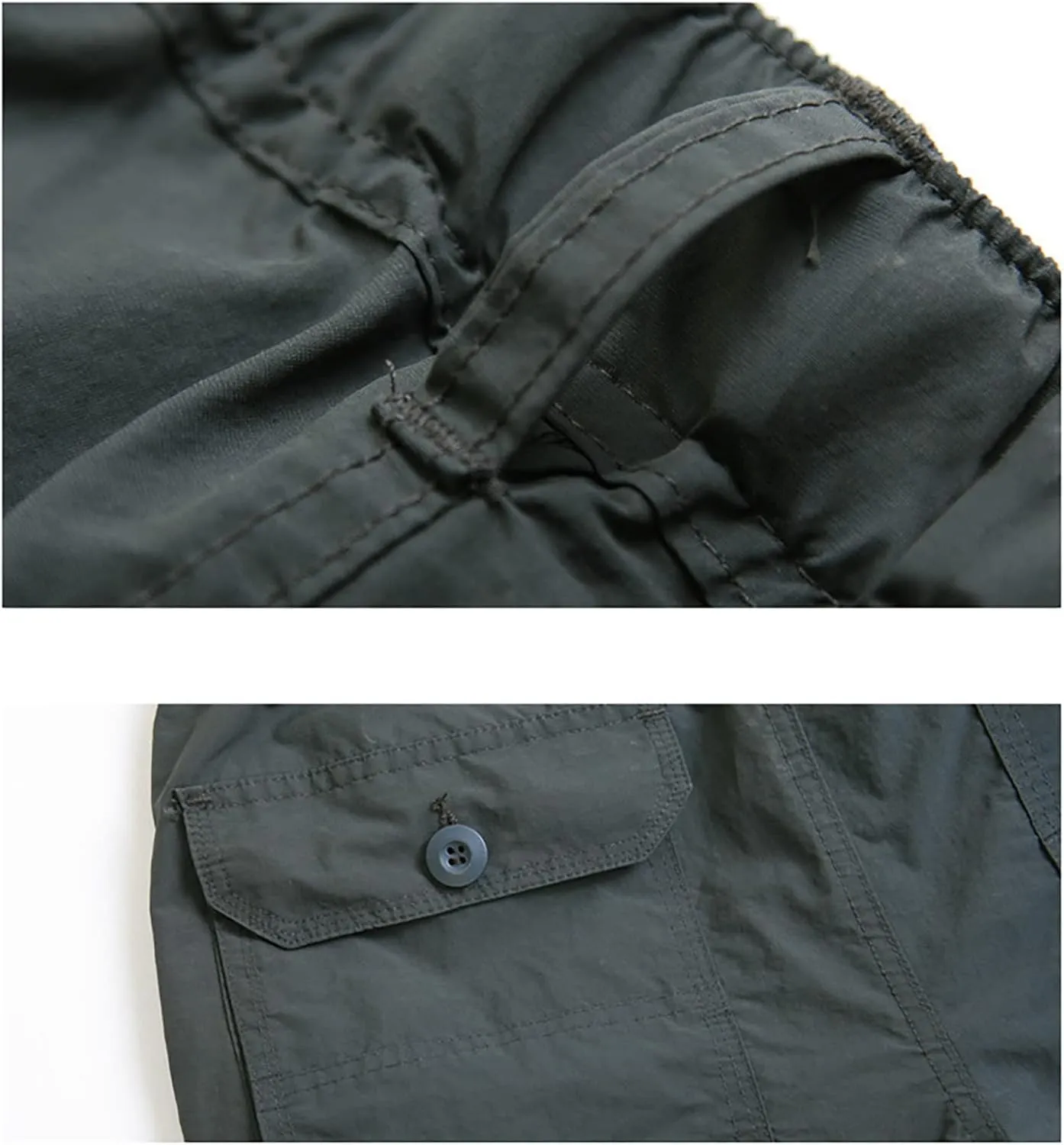 Mens Hiking Cargo Pants Convertible Zip Off Shorts Fishing Safari Pants Outdoor Travel Trousers with Multi Pockets