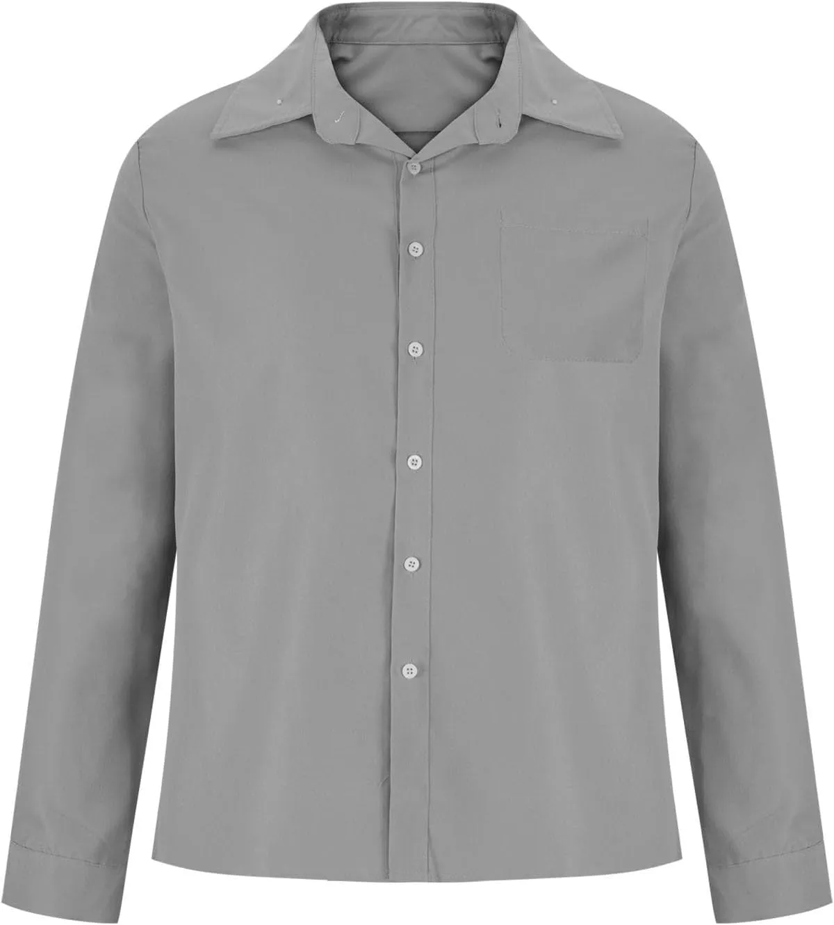 Men's Long Sleeve Button Down Shirts Casual Untucked Dress Shirt Beach Wedding Shirt Fall Spring Casual Tops Tees