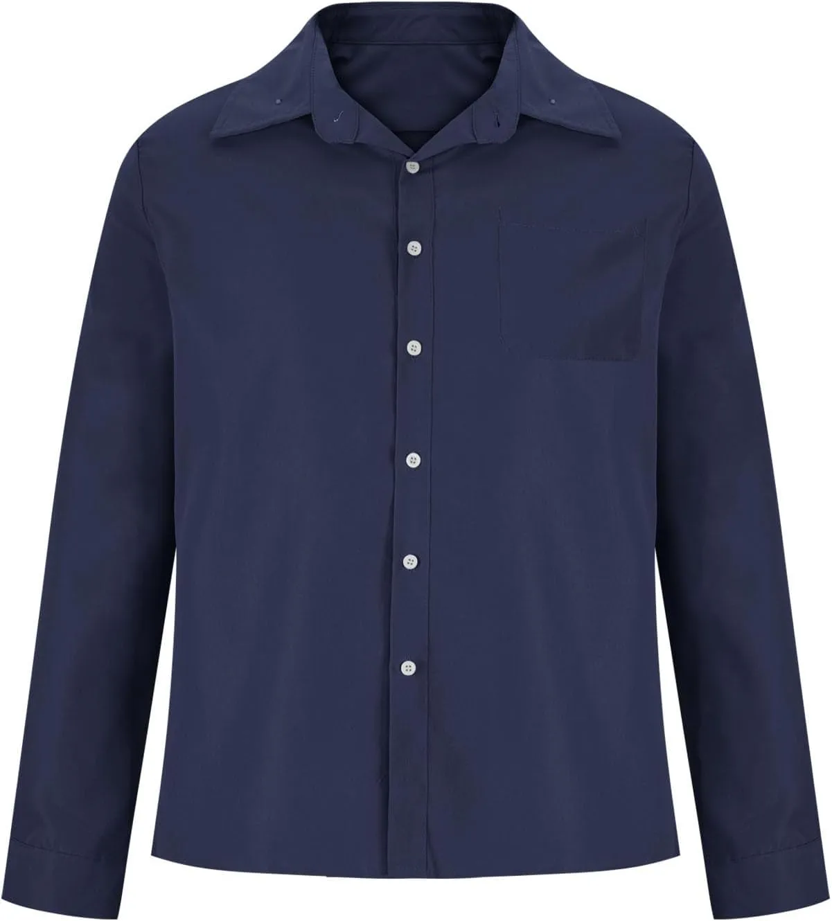 Men's Long Sleeve Button Down Shirts Casual Untucked Dress Shirt Beach Wedding Shirt Fall Spring Casual Tops Tees