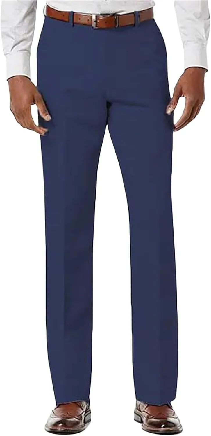Mens Slim Fit Dress Pants Business Casual Golf Chino Pants Stretch Pleated Slacks Relaxed Work Suit Pants Trousers