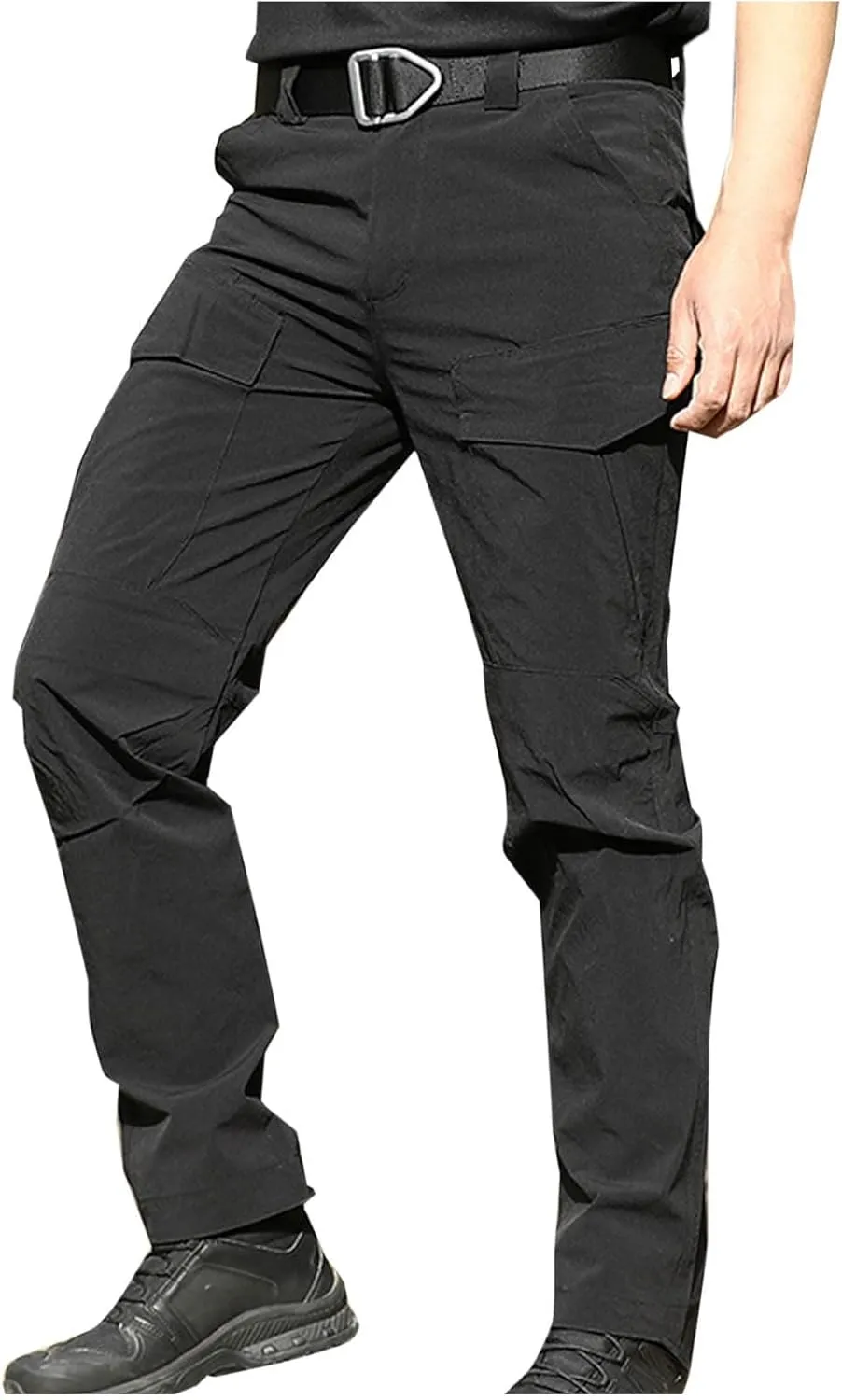 Men's Tactical Pants Waterproof Ripstop Cargo Pants Outdoor Hiking Work Pants with Multi Pockets