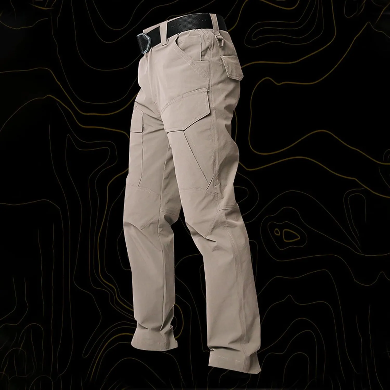 Men's Tactical Pants Waterproof Ripstop Cargo Pants Outdoor Hiking Work Pants with Multi Pockets