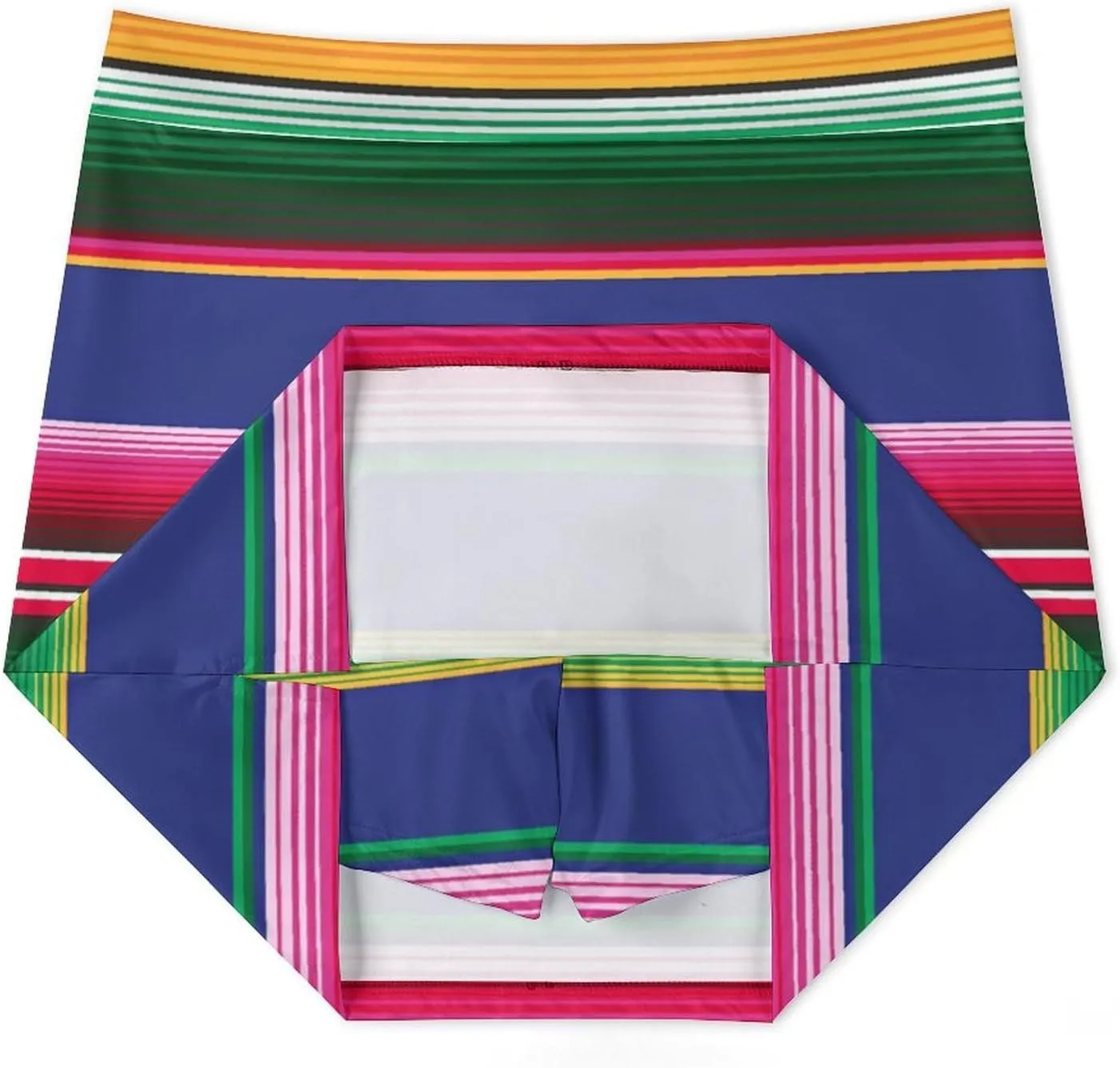Mexican Stripe Shorts Skirt Women Tenis Skirt Light Proof Trouser Skirts High Waist Single Pocket A Line Sport Skorts