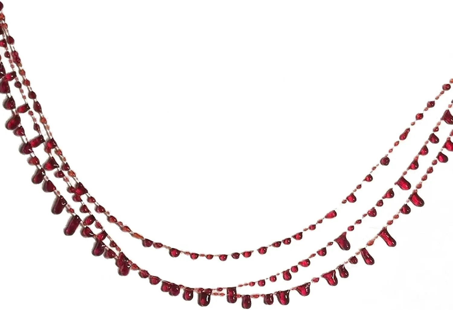 Muloo Red Resin Blood Drop Necklace Unique Red Resin Pendant Clavicle Chain Muiltfunction Bloody Droplet Choker Necklace Gift