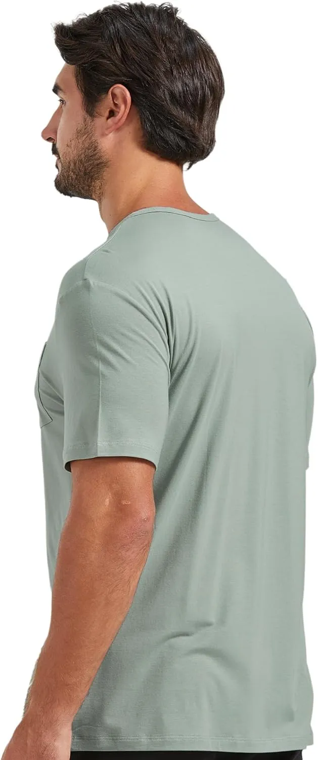 netdraw Men's Ultra Soft Bamboo Viscose Pocket T-Shirt Classic Fit Lightweight Cooling Short Sleeve Casual Basic Shirt