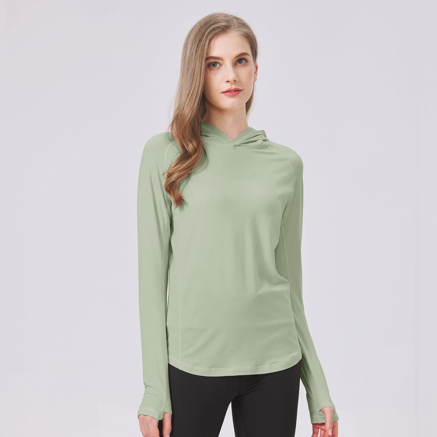 netdraw Women's Ultra-Soft Bamboo Viscose Hoodie UPF 50  Sun Protection Long Sleeve Shirt