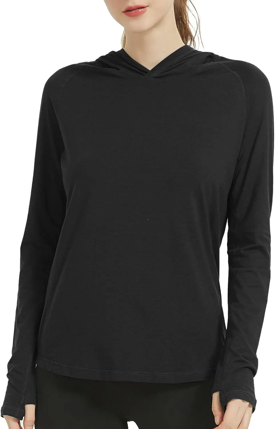 netdraw Women's Ultra-Soft Bamboo Viscose Hoodie UPF 50  Sun Protection Long Sleeve Shirt