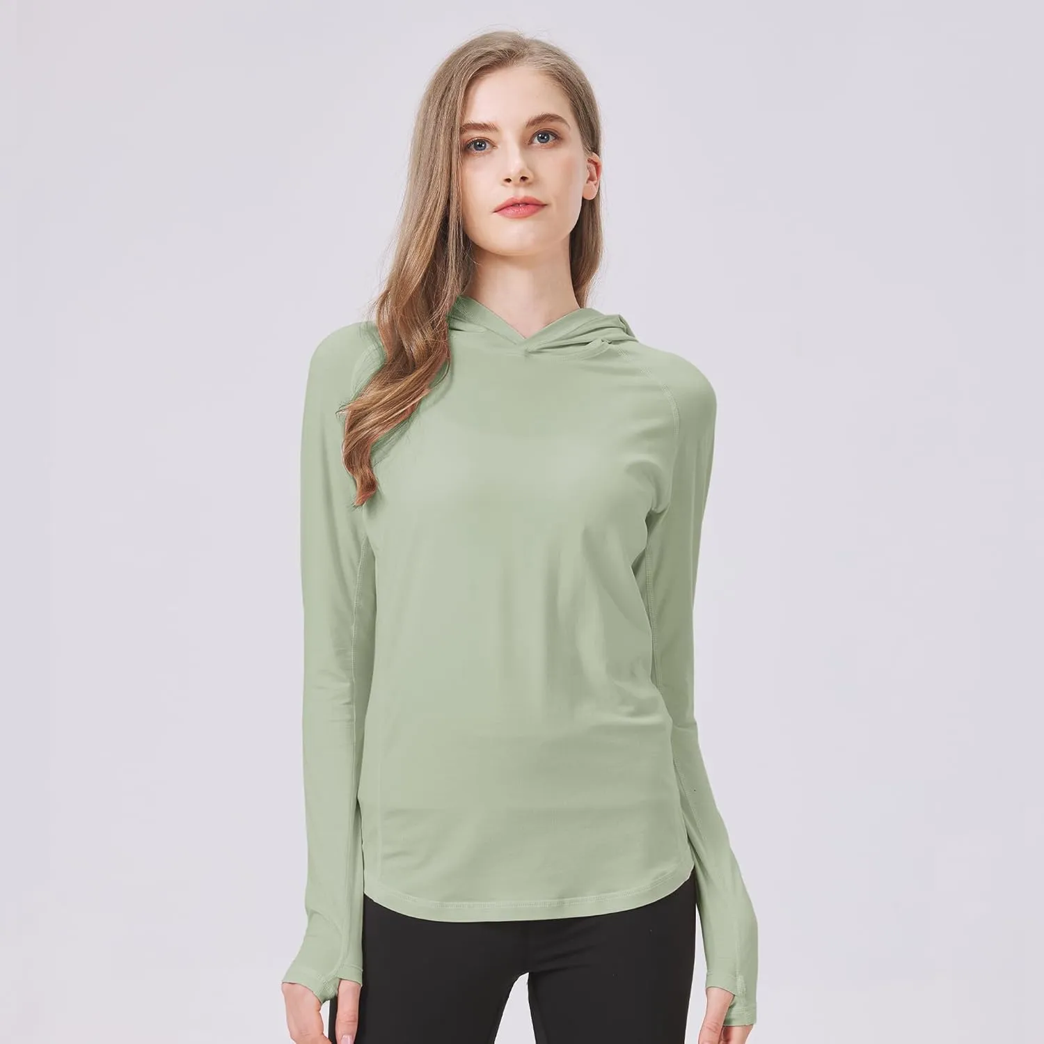 netdraw Women's Ultra-Soft Bamboo Viscose Hoodie UPF 50  Sun Protection Long Sleeve Shirt