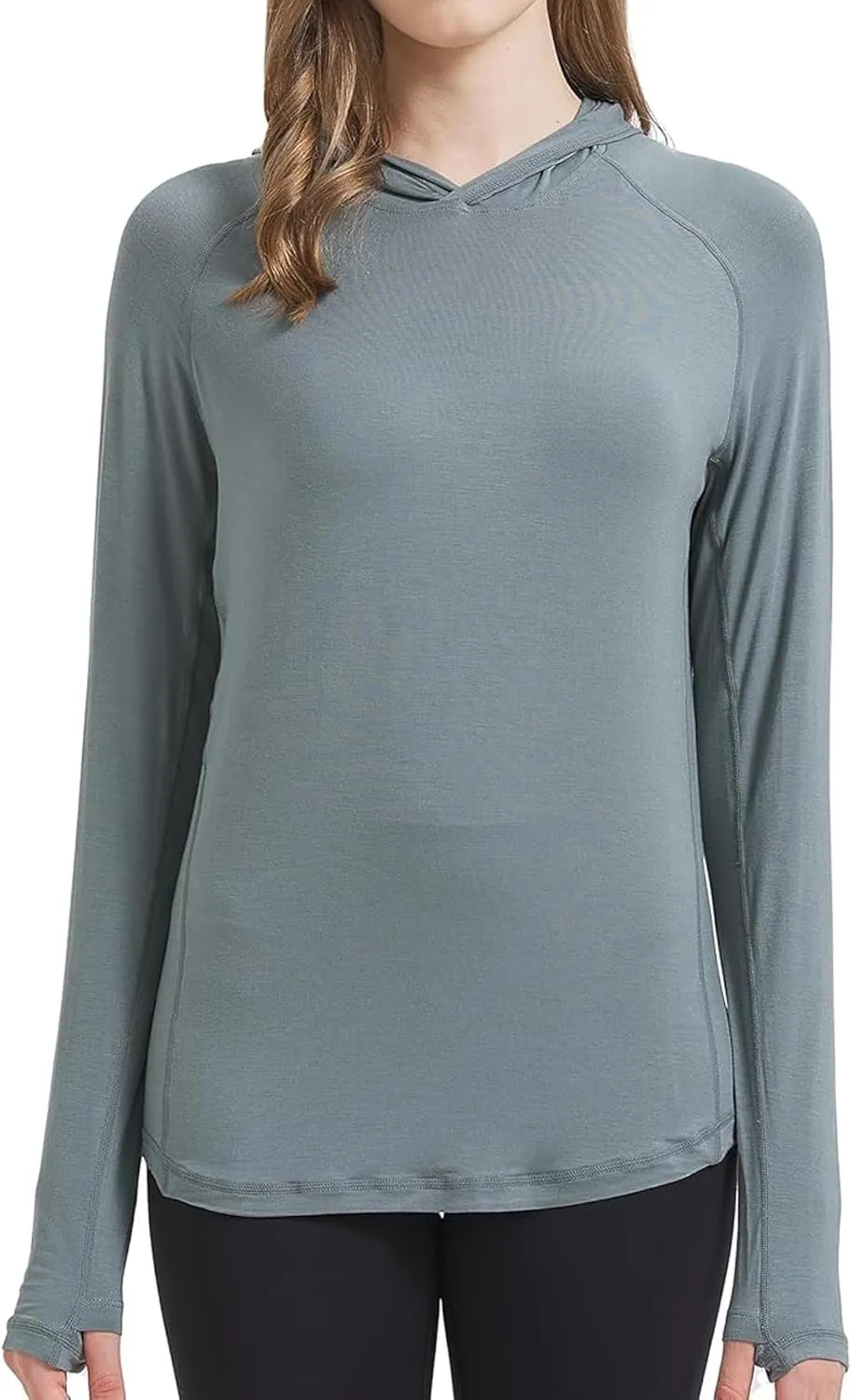 netdraw Women's Ultra-Soft Bamboo Viscose Hoodie UPF 50  Sun Protection Long Sleeve Shirt