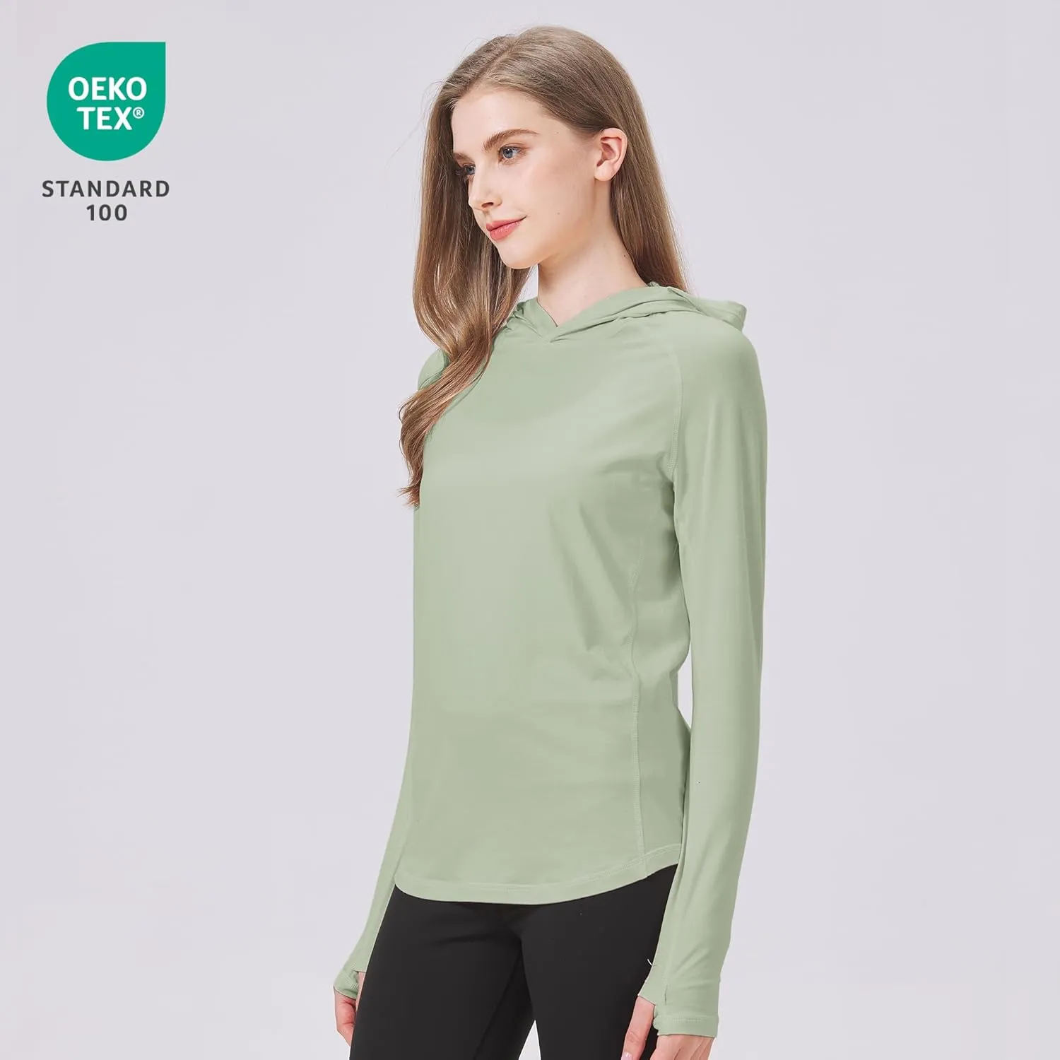netdraw Women's Ultra-Soft Bamboo Viscose Hoodie UPF 50  Sun Protection Long Sleeve Shirt