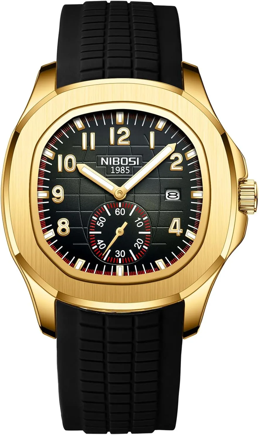 NIBOSI Mens Watches Analog Military Watch with Calendar Stainless Steel Strap Waterproof Men's Wrist Watches Classic Minimalist Dainty Dress Designer Quartz Watches for Men