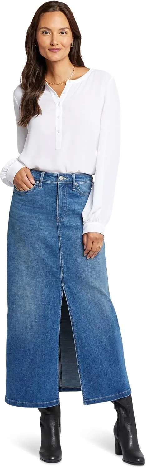 NYDJ Women's Petite High Rise Long Skirt