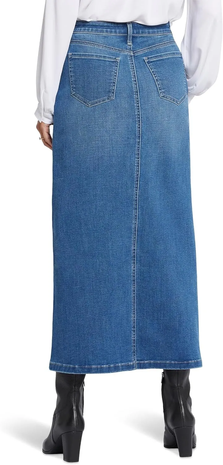 NYDJ Women's Petite High Rise Long Skirt