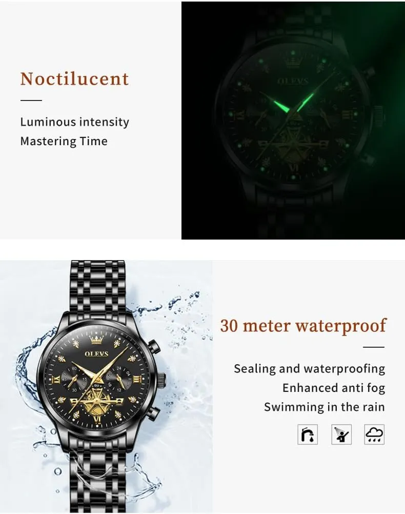 OLEVS Womens Watch Gifts Set with Bracelet Rose Gold for Lady Female Minimalist Simple Slim Thin Casual Dress Analog Quartz Wrist Watches Waterproof Two Tone