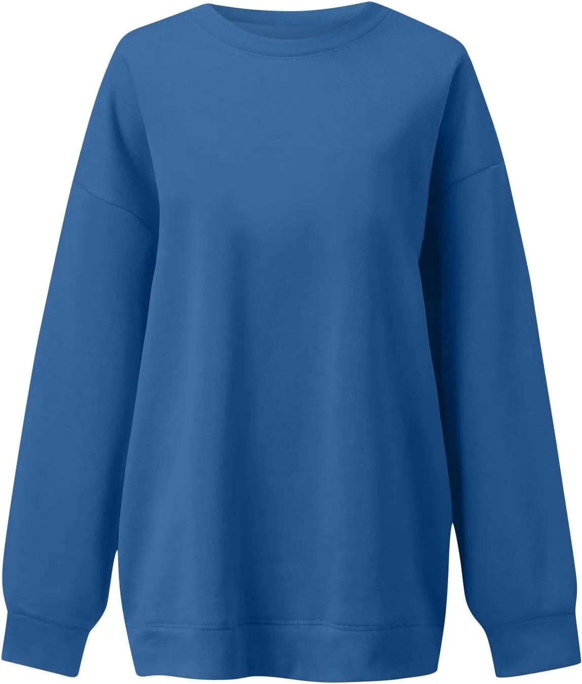 Oversized Crewneck Sweatshirts Women Casual Long Sleeve Pullover Sweaters Drop Shoulder Comfy Fleece Sweatshirts