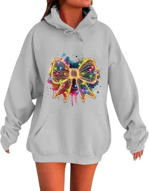 Oversized Hoodies for Women 2024 Christmas Cute Winter Long Sleeve Pullover Casual Comfy Loose Sweatshirt with Pocket