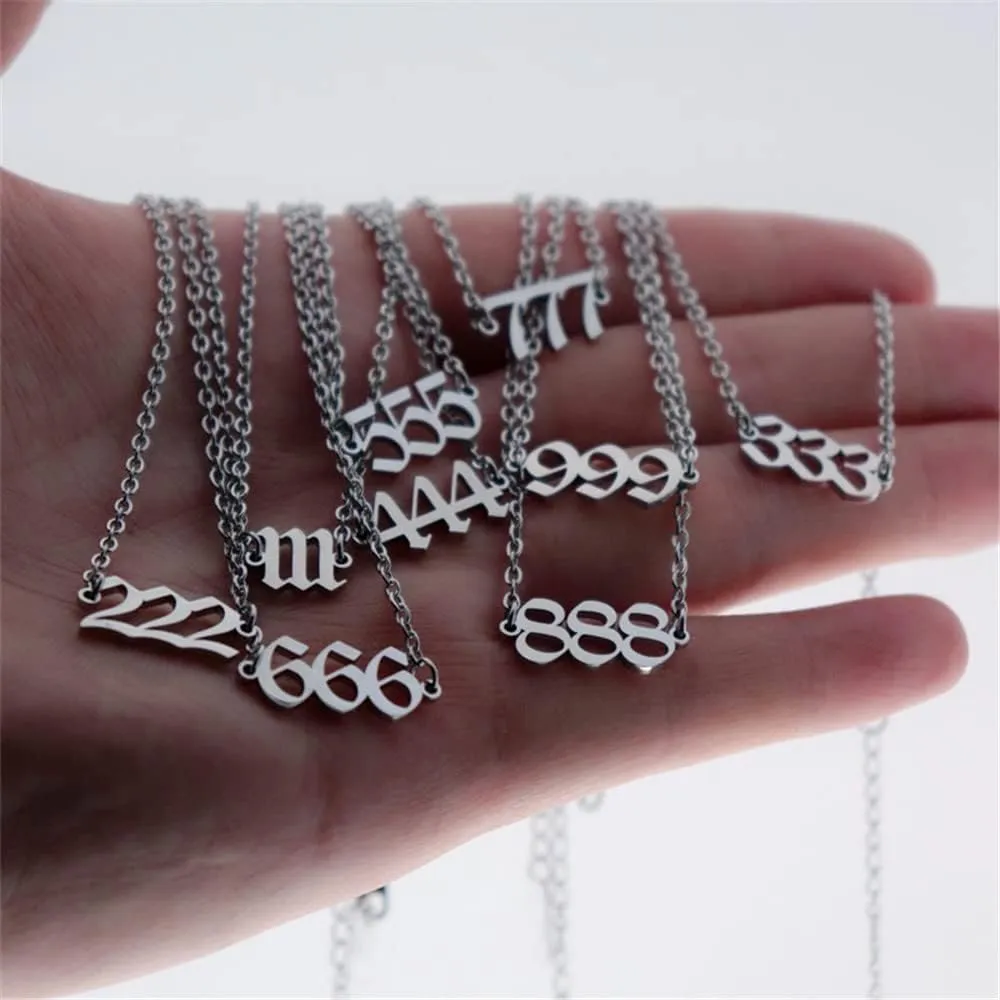 PAMTIER Angel Number Ankle Bracelet for Women Stainless Steel Adjustable Chain Anklet Dainty Simple Numerology Jewelry