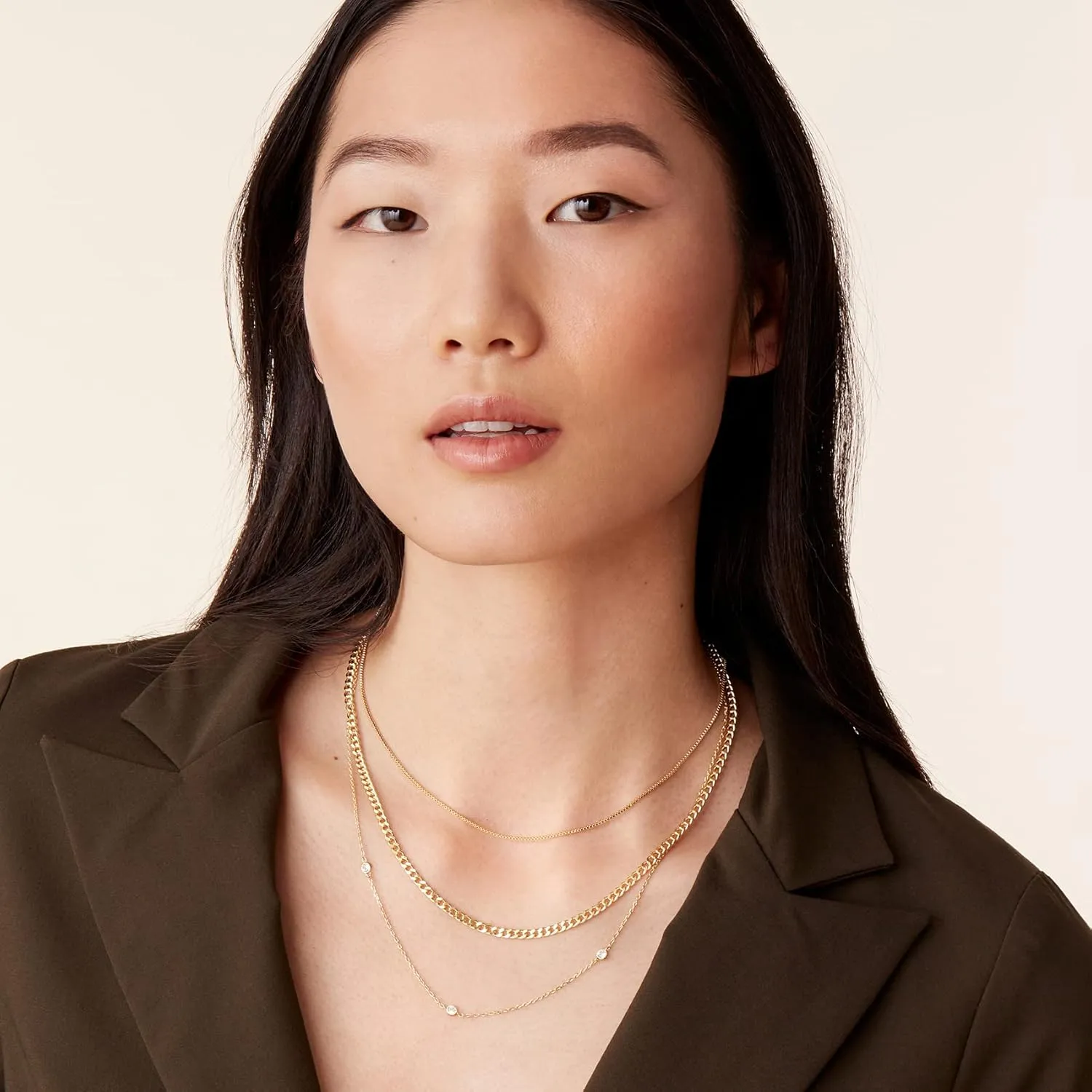 PAVOI 14K Gold Plated Dainty Layering Necklaces for Women | Snake Chain, Curb Link, Paperclip Layered Chains | Trendy Layering Necklace