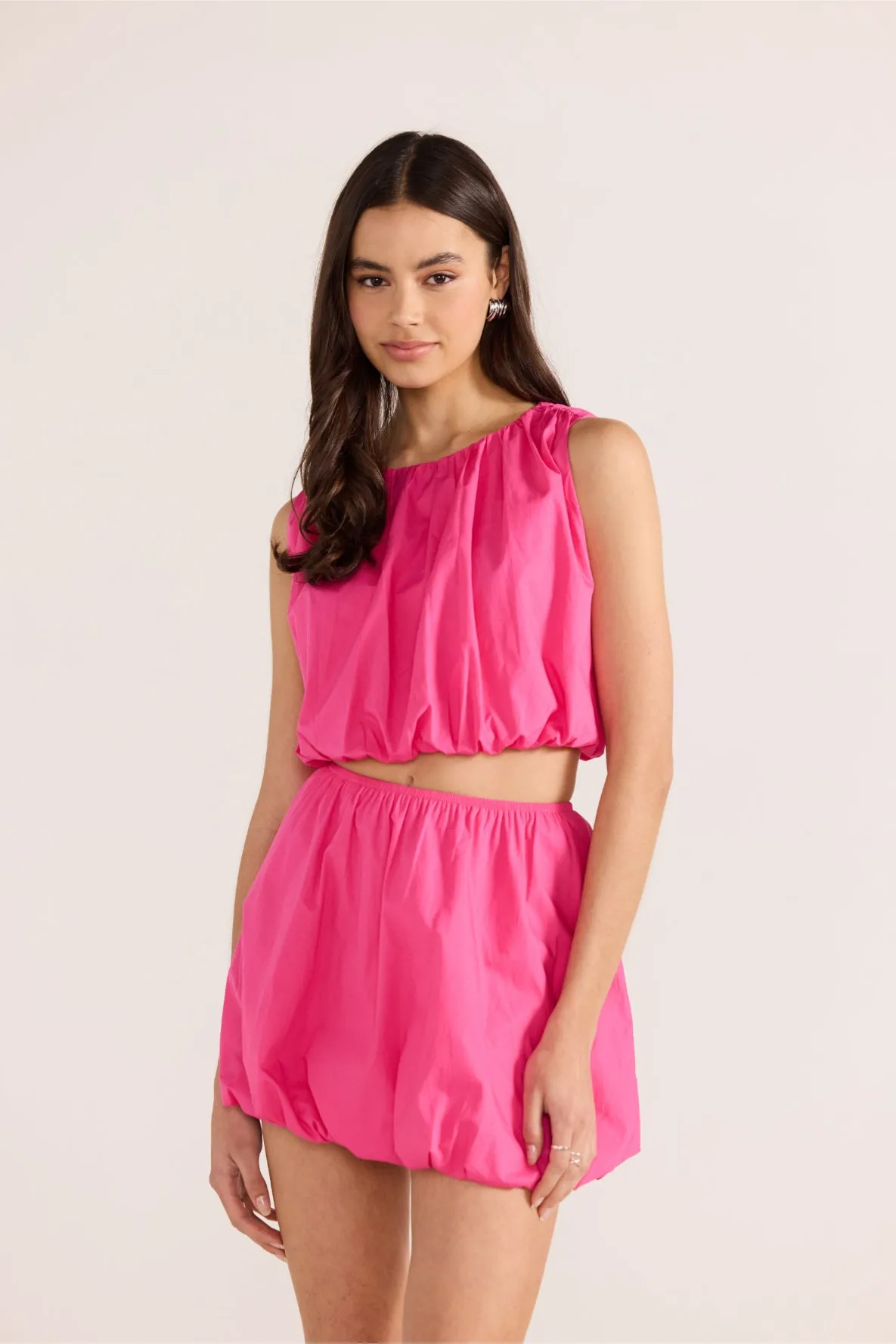 Pink Bubble Crop Top
