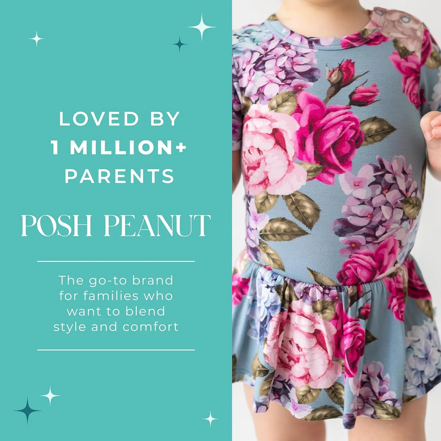 Posh Peanut Baby & Little Girls Dresses for Summer - Twirl Bodysuit Dresses for Girls Made of Soft Viscose from Bamboo