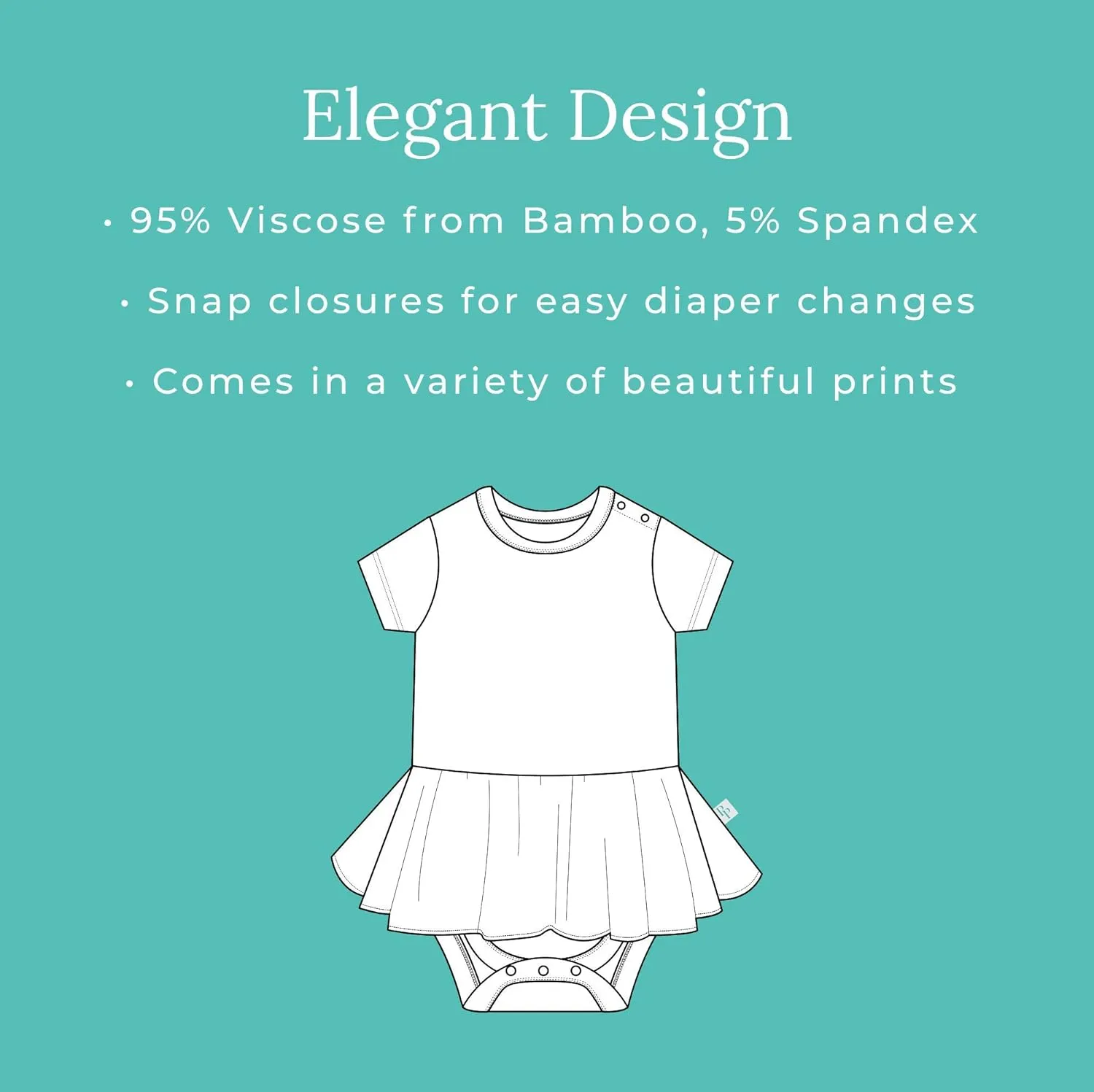 Posh Peanut Baby & Little Girls Dresses for Summer - Twirl Bodysuit Dresses for Girls Made of Soft Viscose from Bamboo
