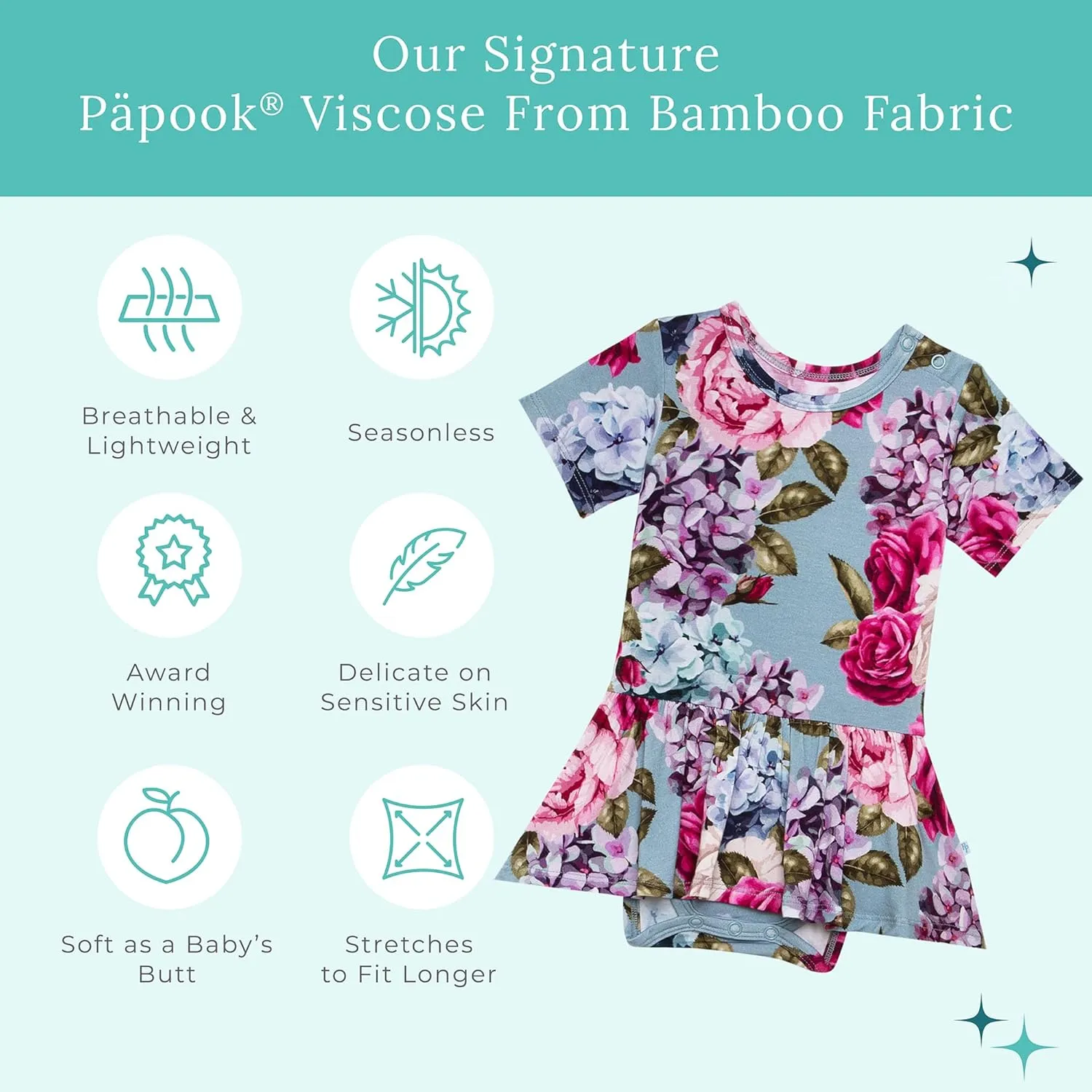 Posh Peanut Baby & Little Girls Dresses for Summer - Twirl Bodysuit Dresses for Girls Made of Soft Viscose from Bamboo